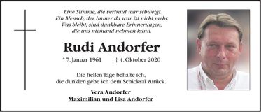 Traueranzeige Rudi Andorfer