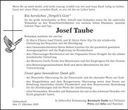 Traueranzeige Josef Taube