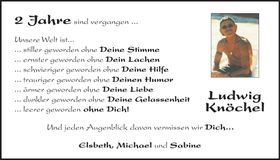 Traueranzeige Ludwig Knöchel