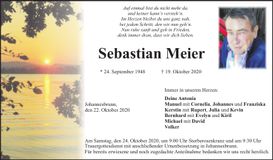 Traueranzeige Sebastian Meier