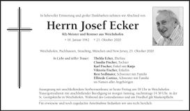 Traueranzeige Josef Ecker