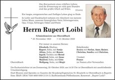 Traueranzeige Rupert Loibl