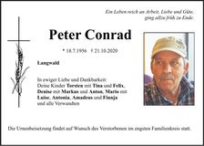 Traueranzeige Peter Conrad
