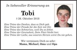 Traueranzeige Tobi Gierl