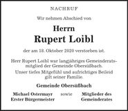 Traueranzeige Rupert Loibl