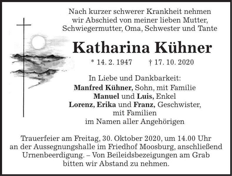 Traueranzeige Katharina Kühner