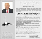Traueranzeige Adolf Kraxenberger