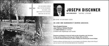 Traueranzeige Joseph Dischner