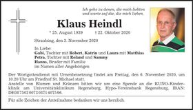 Traueranzeige Klaus Heindl