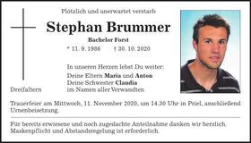 Traueranzeige Stephan Brummer