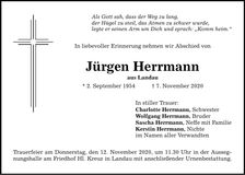 Traueranzeige Jürgen Herrmann