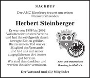 Traueranzeige Herbert Steinberger