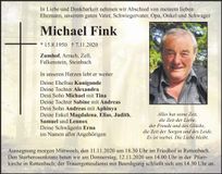 Traueranzeige Michael Fink