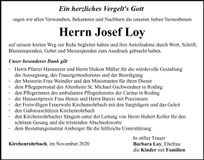 Traueranzeige Josef Loy