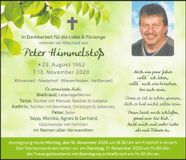 Traueranzeige Peter Himmelstoß