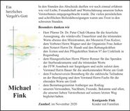 Traueranzeige Michael Fink