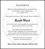 Traueranzeige Sebastian Raab
