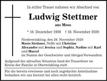 Traueranzeige Ludwig Stettmer