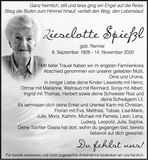 Traueranzeige Lieselotte Spießl