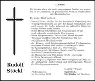 Traueranzeige Rudolf Stöckl