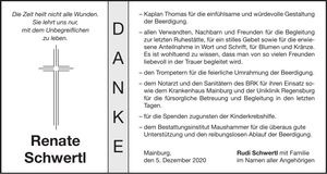 Traueranzeige Renate Schwertl