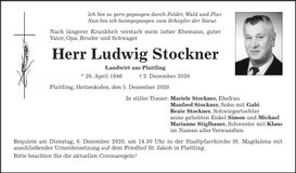 Traueranzeige Ludwig Stockner