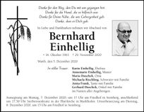 Traueranzeige Karin Einhellig