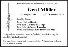 Traueranzeige Gerd Müller