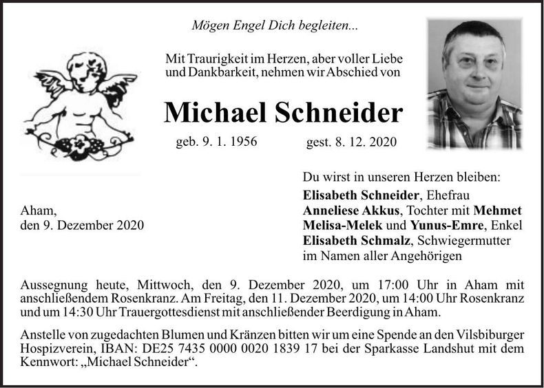 Traueranzeige Michael Schneider
