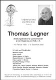 Traueranzeige Thomas Legner