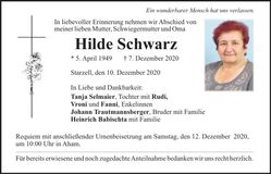 Traueranzeige Hilde Schwarz