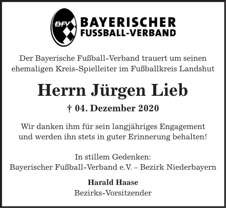 Traueranzeige Jürgen Lieb