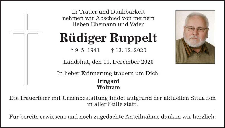 Traueranzeige Rüdiger Ruppelt