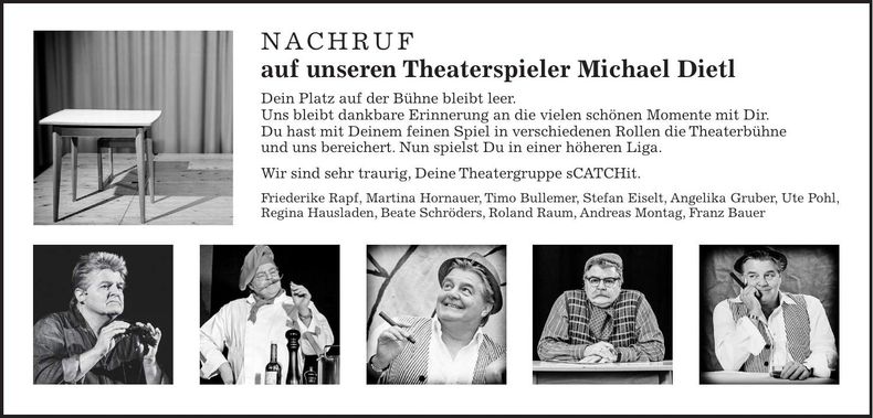 Traueranzeige Michael Dietl