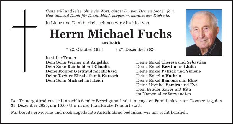 Traueranzeige Michael Fuchs