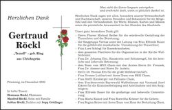 Traueranzeige Gertraud Röckl