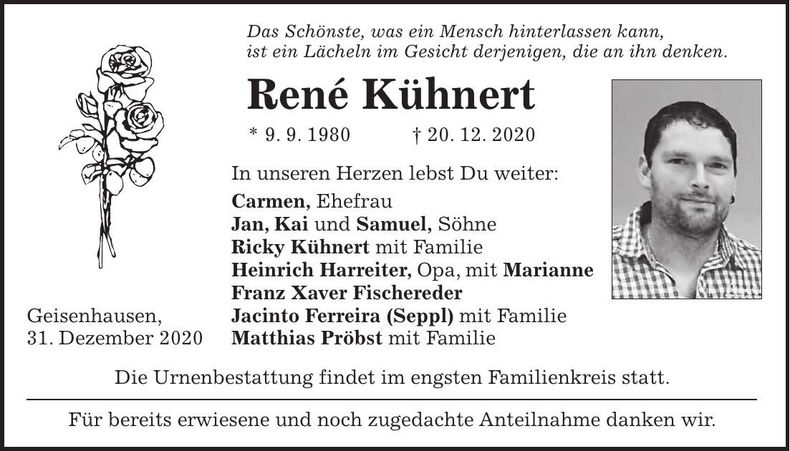Traueranzeige René Kühnert