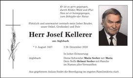 Traueranzeige Josef Kellerer