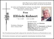 Traueranzeige Elfriede Kuhnert