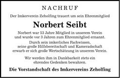 Traueranzeige Norbert Seibt