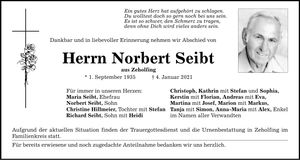 Traueranzeige Norbert Seibt