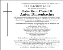 Traueranzeige Anton Dinsenbacher