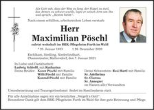 Traueranzeige Maximilian Pöschl