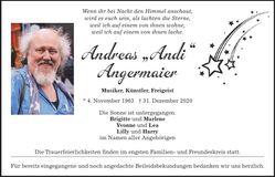 Traueranzeige Andreas Angermaier