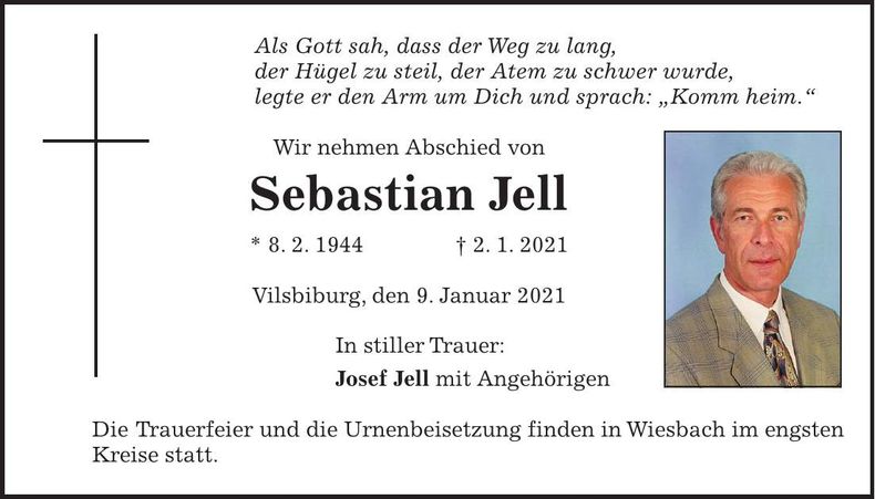 Traueranzeige Sebastian Jell