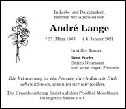 Traueranzeige André Lange