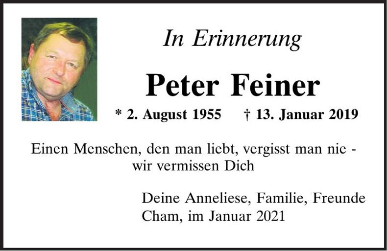 Traueranzeige Peter Feiner