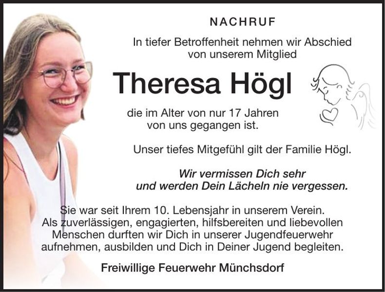 Traueranzeige Theresa Högl