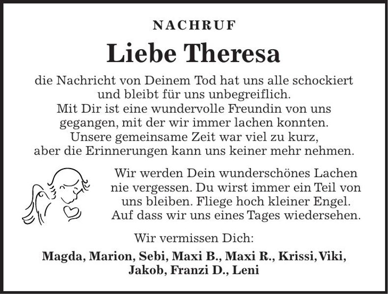 Traueranzeige Theresa Högl