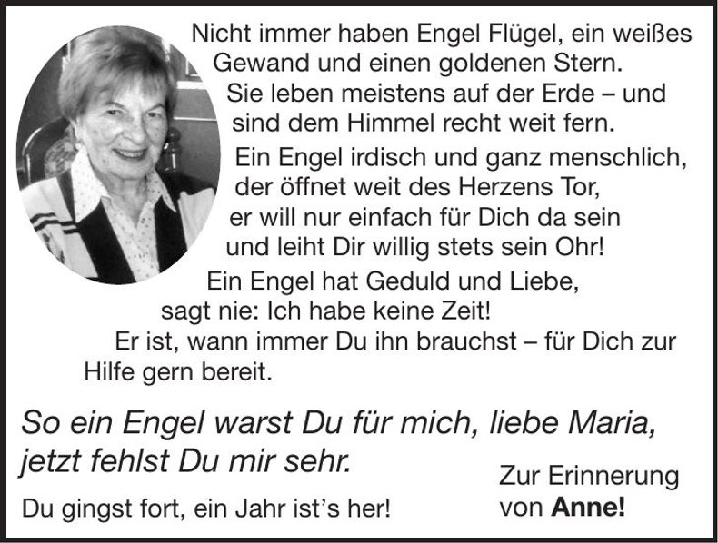 Traueranzeige Anna Raab